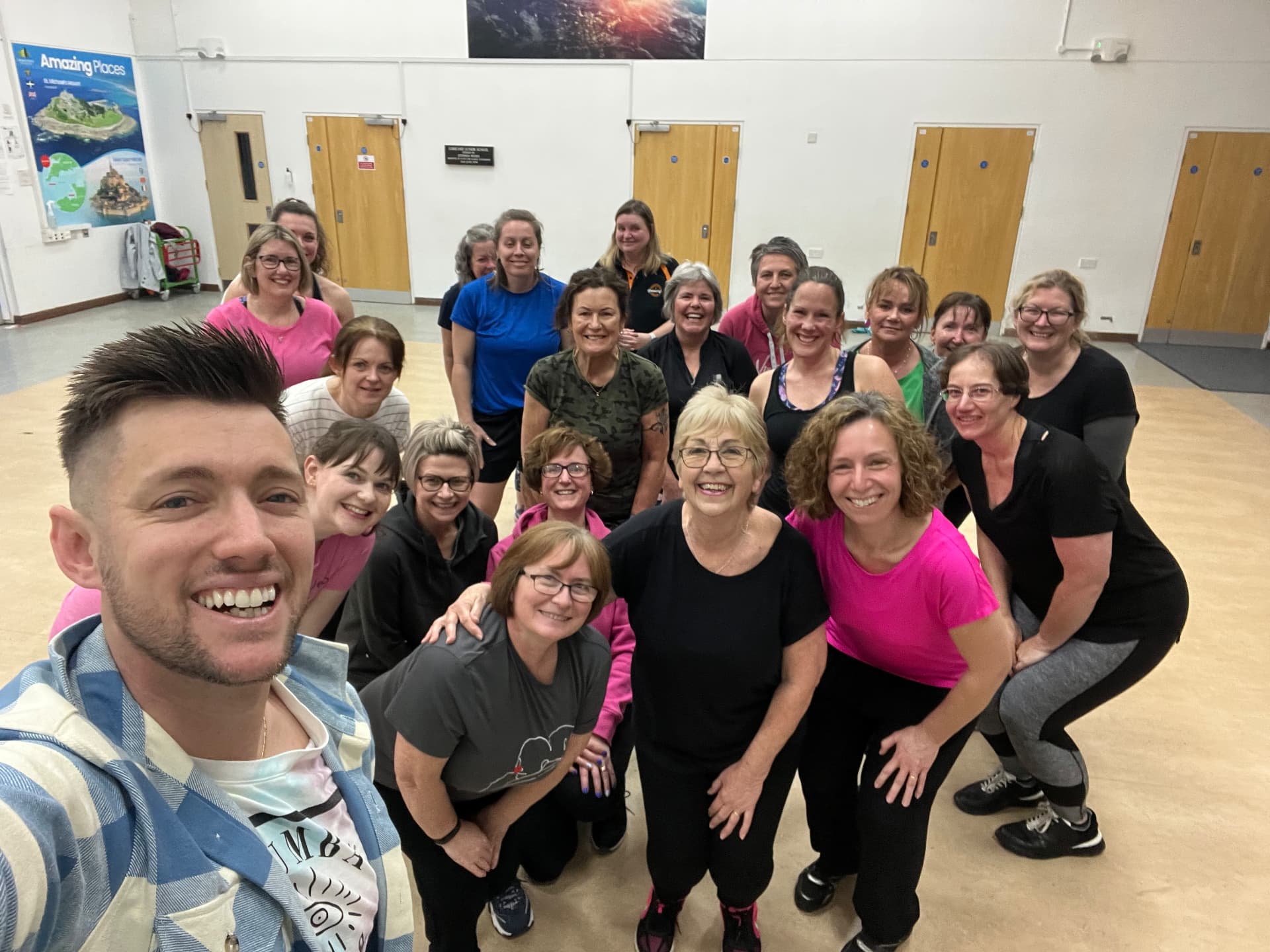 Group selfie with Jason and his evening Zumba class